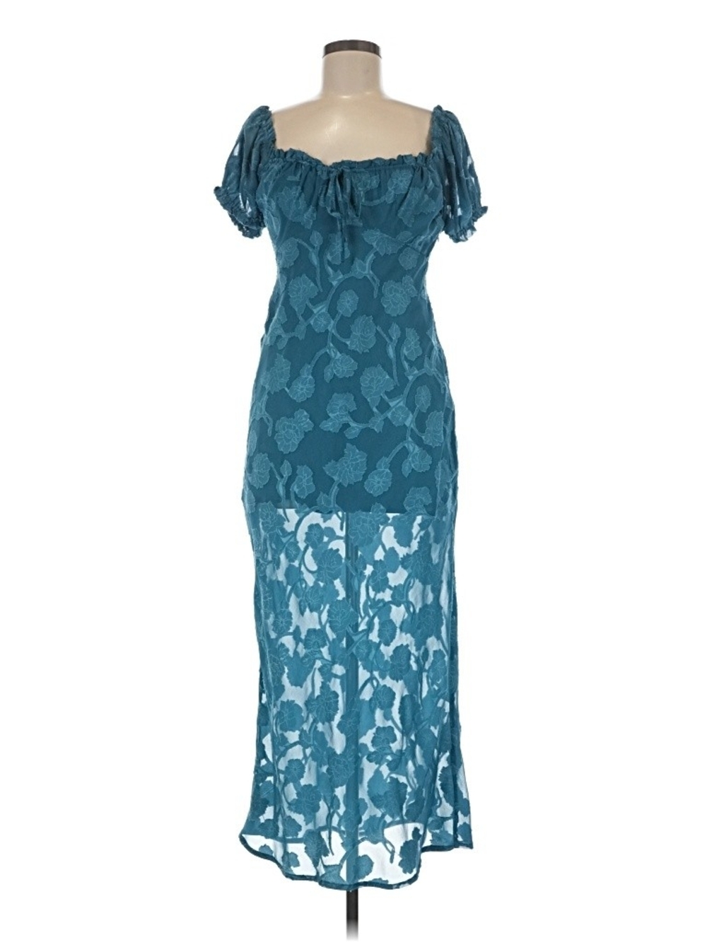 Urban Outfitters Teal Lace Maxi Dress